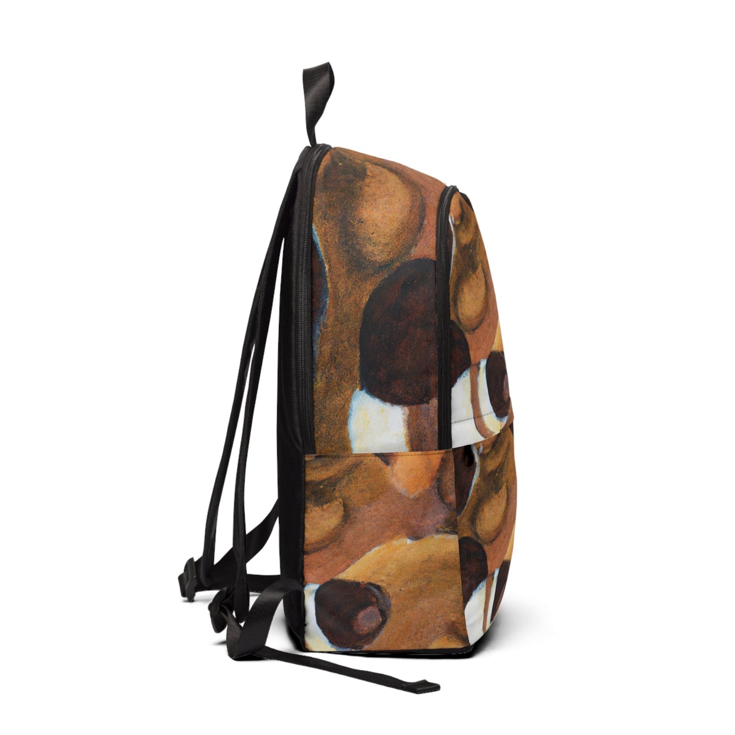 Fashion Backpack Waterproof Brown White Stone Pattern