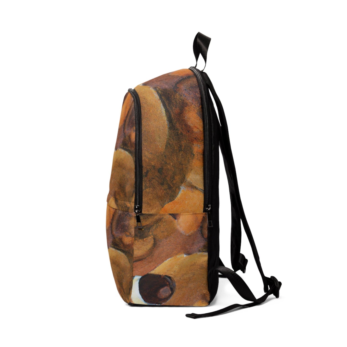 Fashion Backpack Waterproof Brown White Stone Pattern