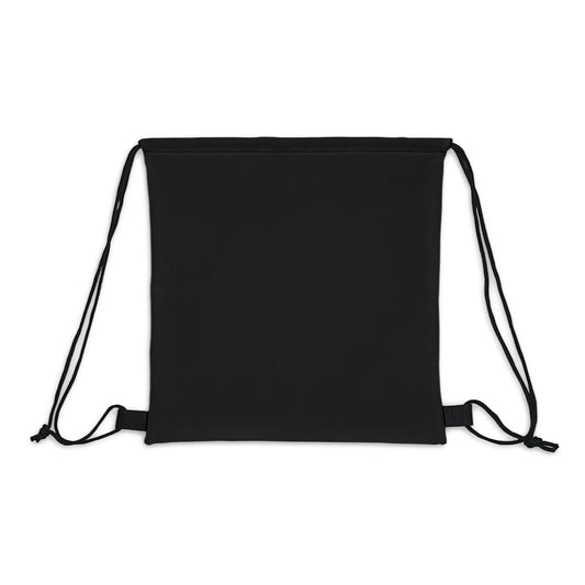 Drawstring Backsac Bag - Geometric Lavender and Black Pattern