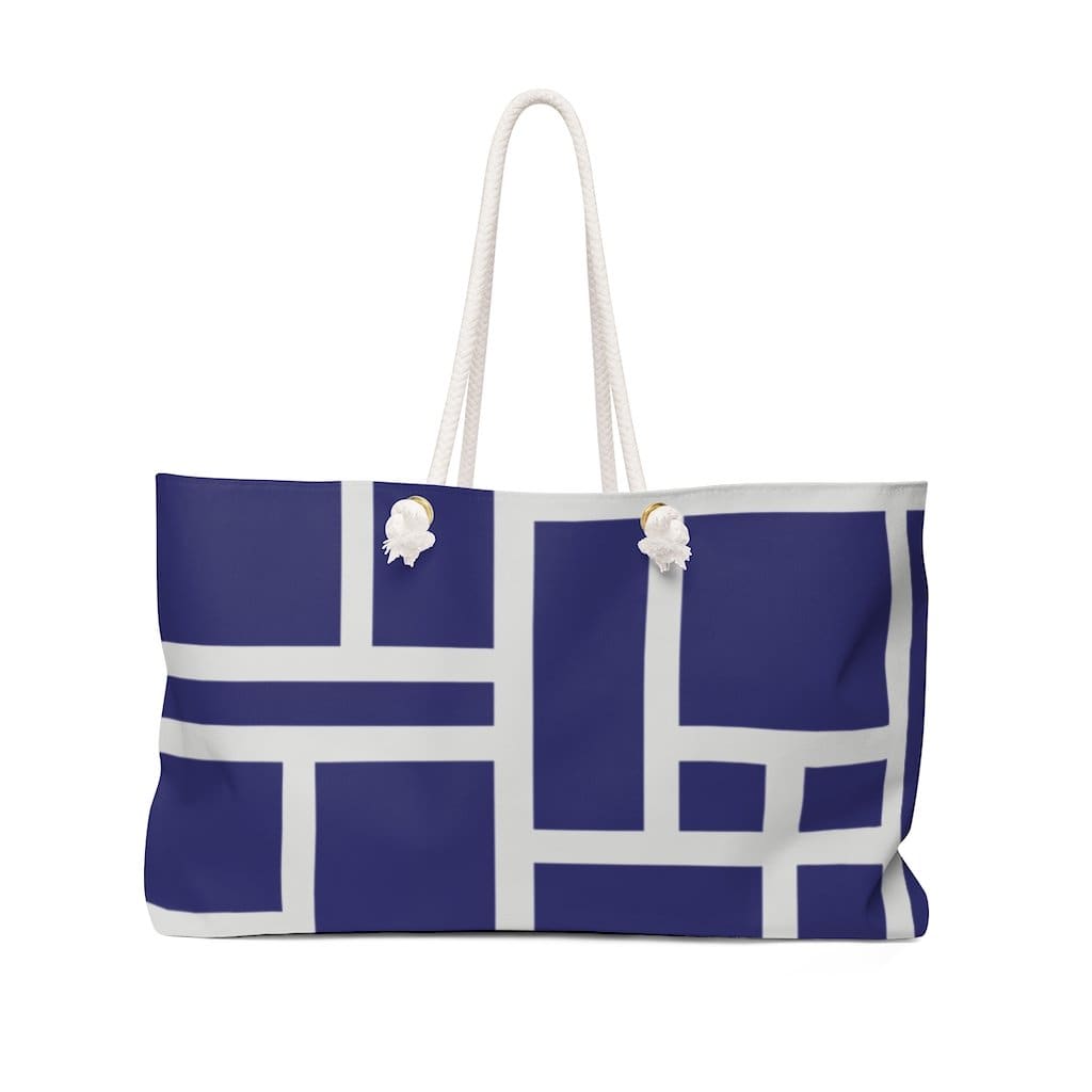 Weekender Tote Bag - Blue Colorblock